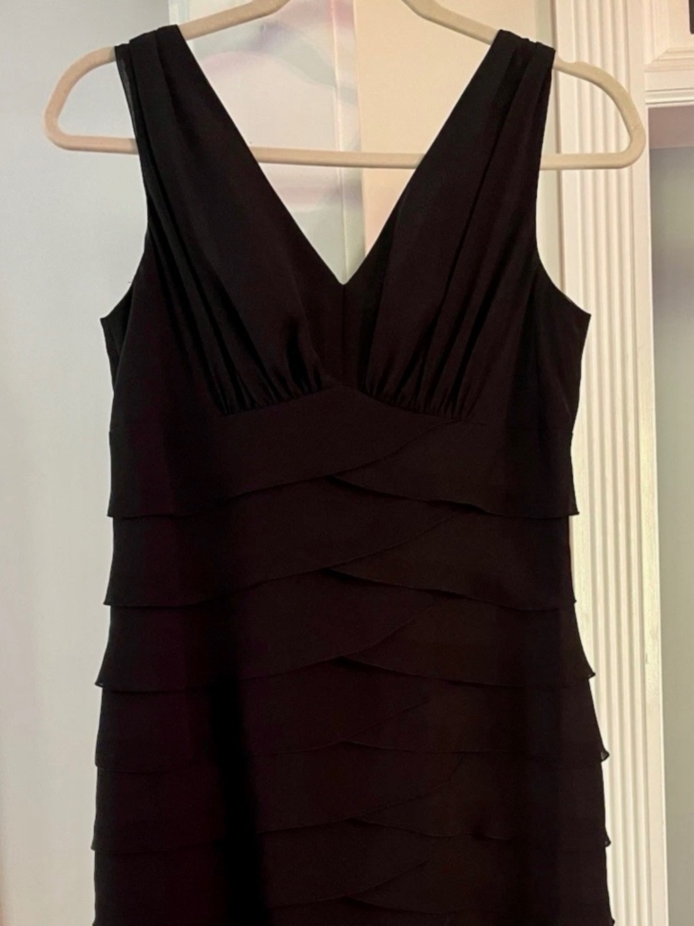 Jones Wear Women's Little Black Dress Cocktail Teired Dress Size 6